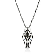 JOHN HARDY Naga Pendant Necklace, Sterling Silver, Blue Sapphire, 2.7mm
